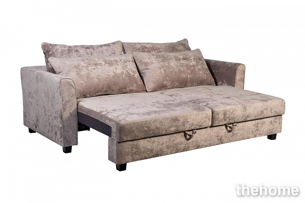 Диван Marco трехмест. раскл., велюр серо-бежевый Crush03 225*102*92см Garda Decor - 3
