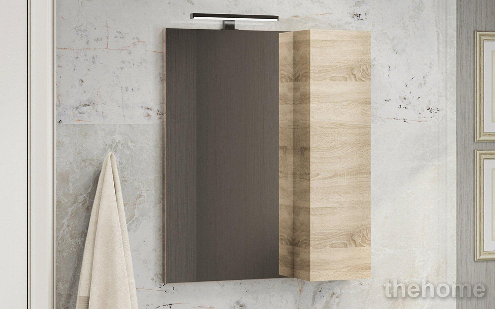 Зеркальный шкаф Comfortу Рига-60 дуб сонома - TheHome