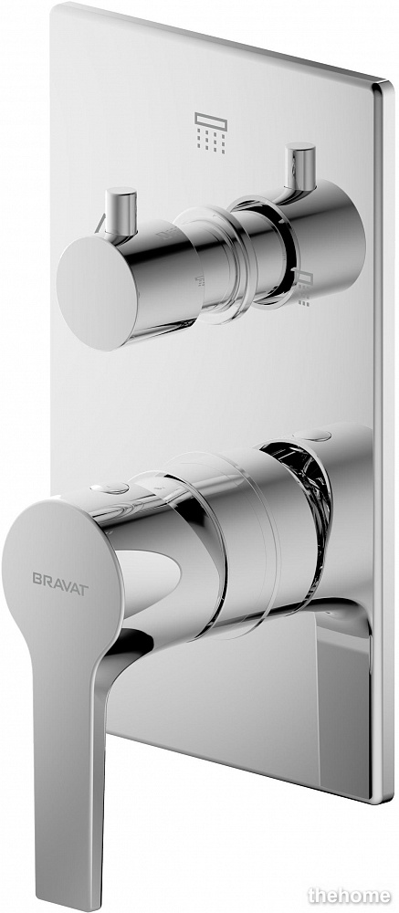 Смеситель Bravat Prolate P69218CP-3-ENG для ванны с душем - TheHome