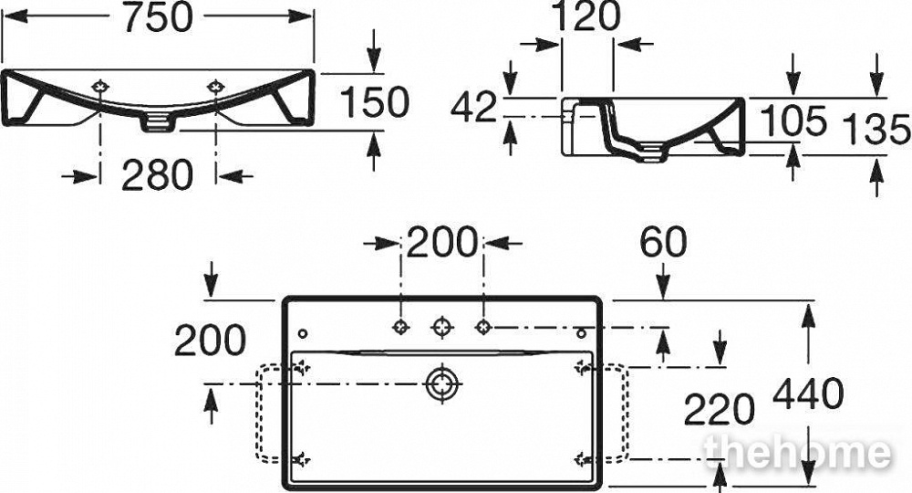 Раковина Roca Diverta 75 - 6