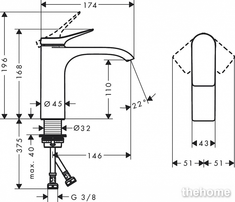 Смеситель Hansgrohe Vivenis 75022000 для раковины, хром - 2