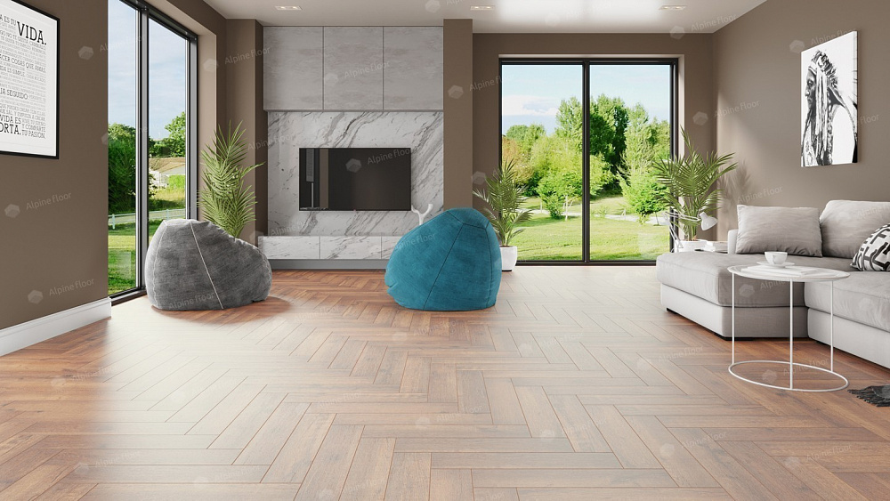 Каменно-полимерная плитка Alpine Floor Parquet Light ДУБ ROYAL ЕСО 13-2 - TheHome