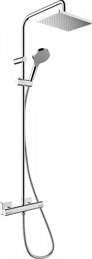 Душевая стойка Hansgrohe Vernis Shape Showerpipe 230 1jet EcoSmart 26097000, хром - TheHome