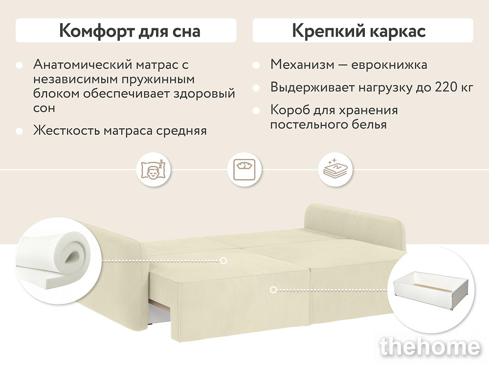 Диван прямой DeeOne Портленд-7 AAA4153014 белый - 5