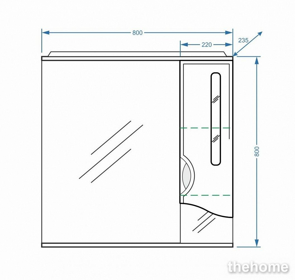 Зеркальный шкаф Stella Polar Сильва 80/C SP-00000206 80 см с подсветкой, белый - 2