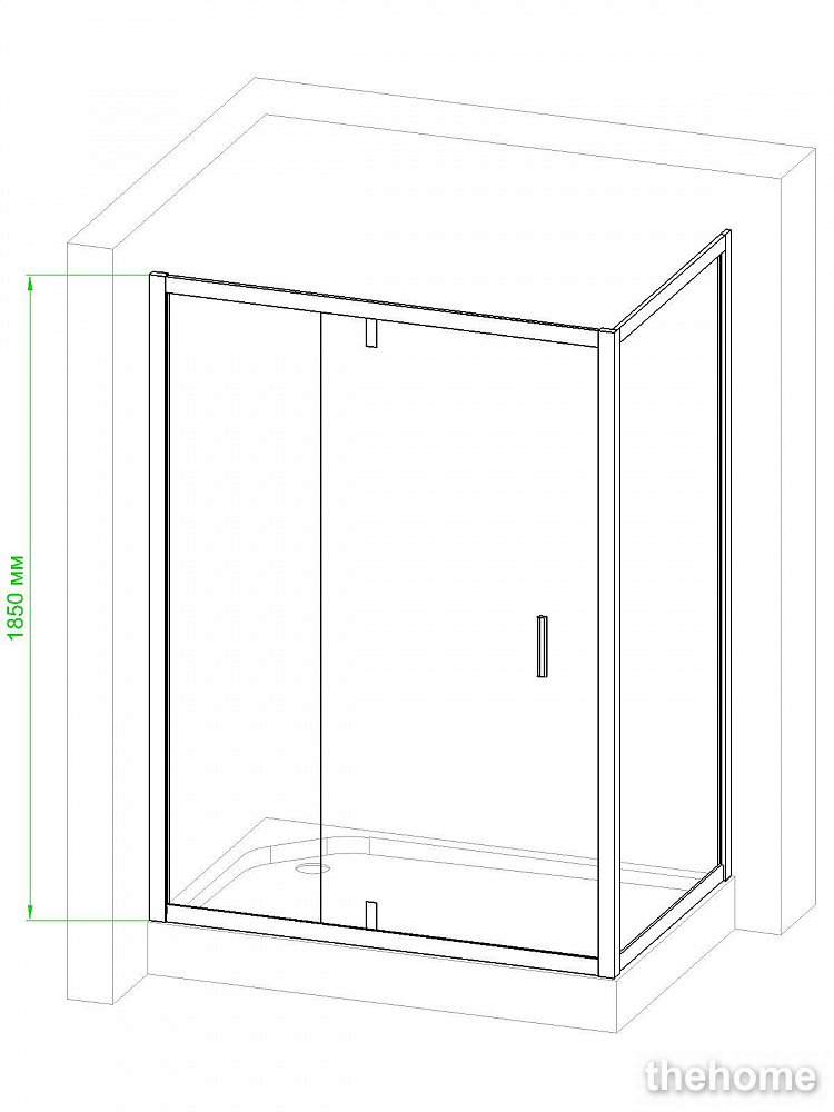 Душевой уголок Royal Bath HV-C-CH 140х90х185 рифленое - 3