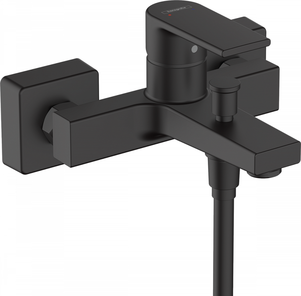 Смеситель Hansgrohe Vernis Shape для ванны с душем 71450670 черный - TheHome