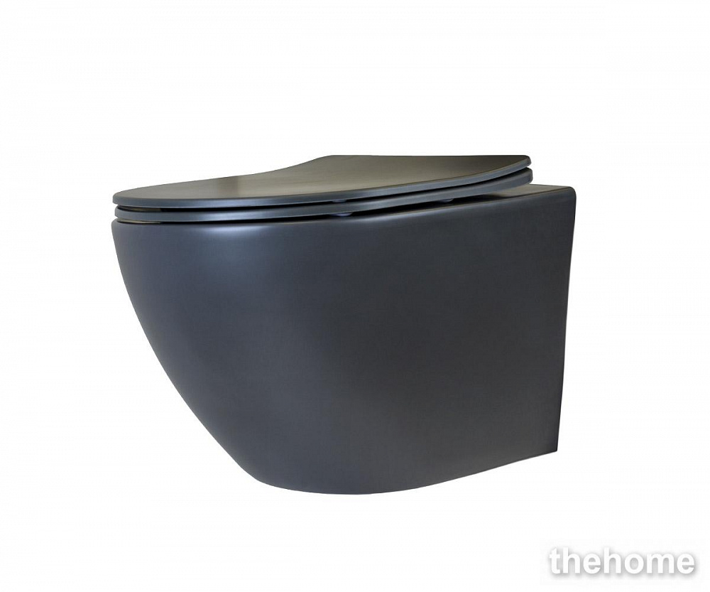 Унитаз подвесной безободковый Bronze de Luxe Scandi, матовый серый 2010-GM - TheHome
