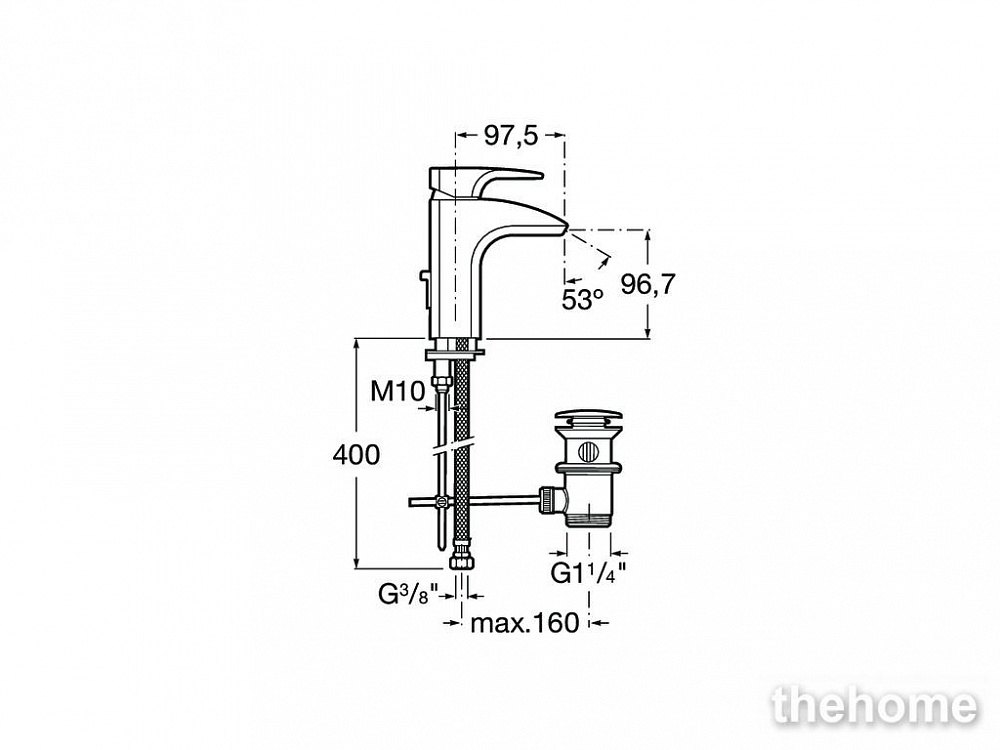 Смеситель Roca Thesis 5A3050C00 для раковины, хром - 2