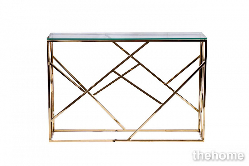 GY-CST2051214GOLD Консоль прозрачное стекло/золото30*115*78см Garda Decor - TheHome