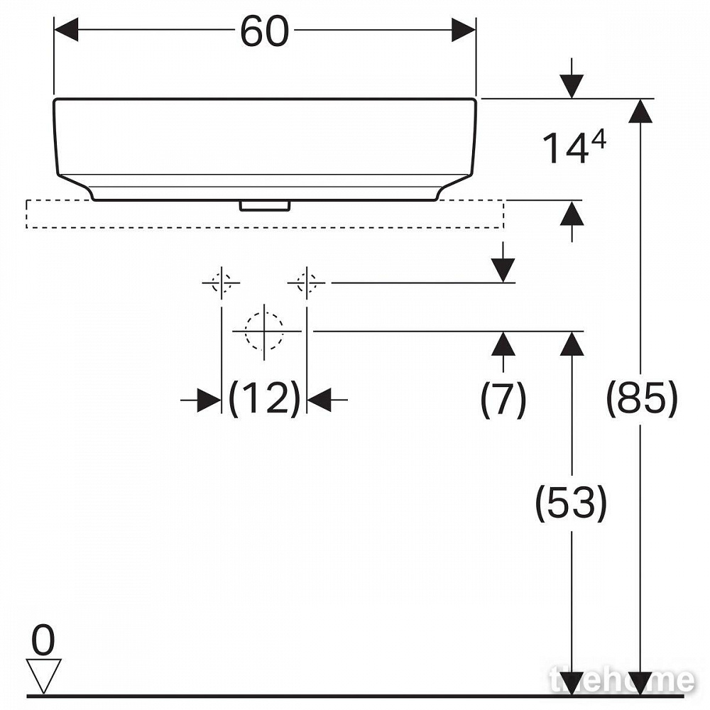 Раковина Geberit Variform 60см 500.780.01.2 белая - 4