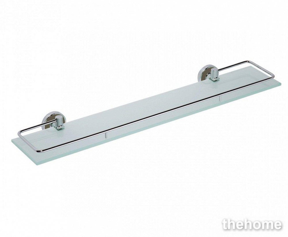 Полка стеклянная Bemeta Trend-i 104102208b 60 x 13 x 5.2 см с рельсами, хром, черный - TheHome