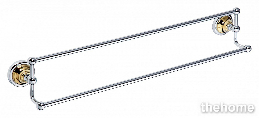 Полотенцедержатель двойной Bemeta Retro 144204238 66.5 x 11.5 x 12.5 см, хром/золото - TheHome