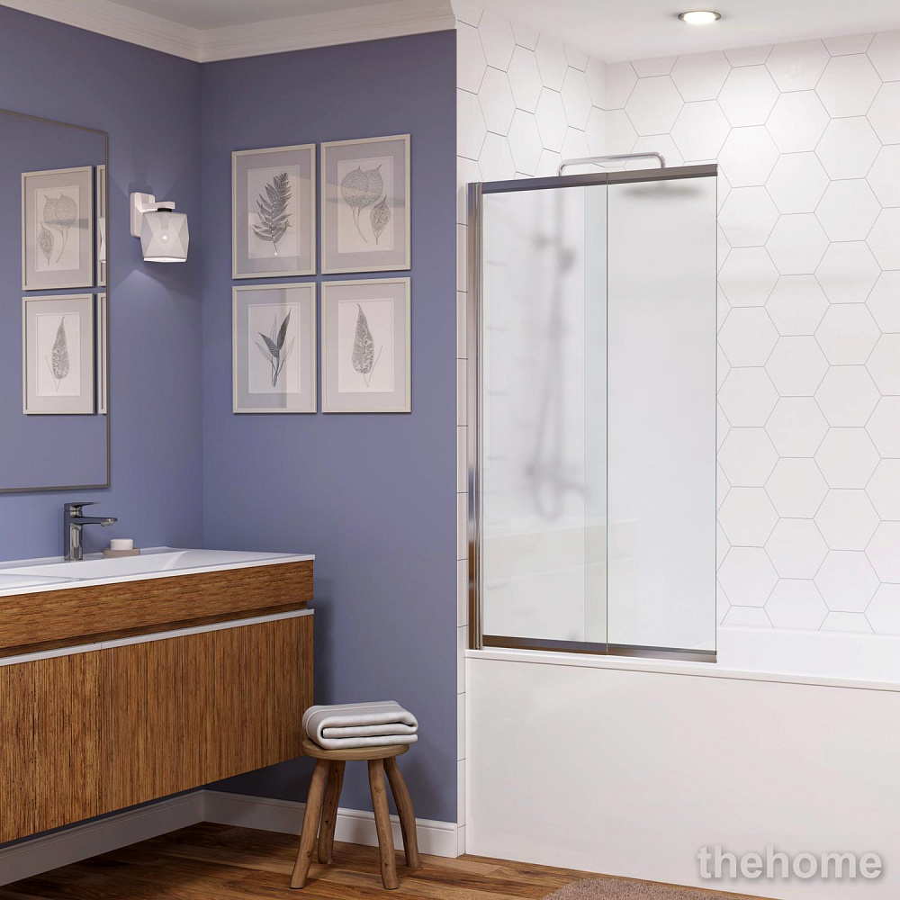 Шторка для ванны Wasserkraft Main 41S02-100L Matt glass - 2