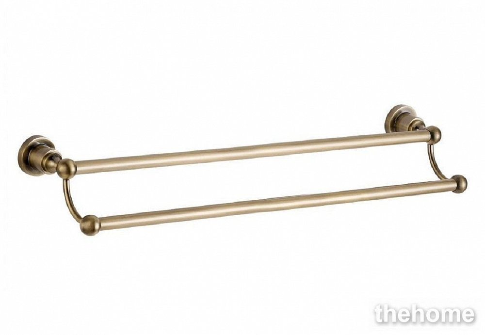 Полотенцедержатель Aquanet 3824D, двойной, 60 см, бронза - TheHome