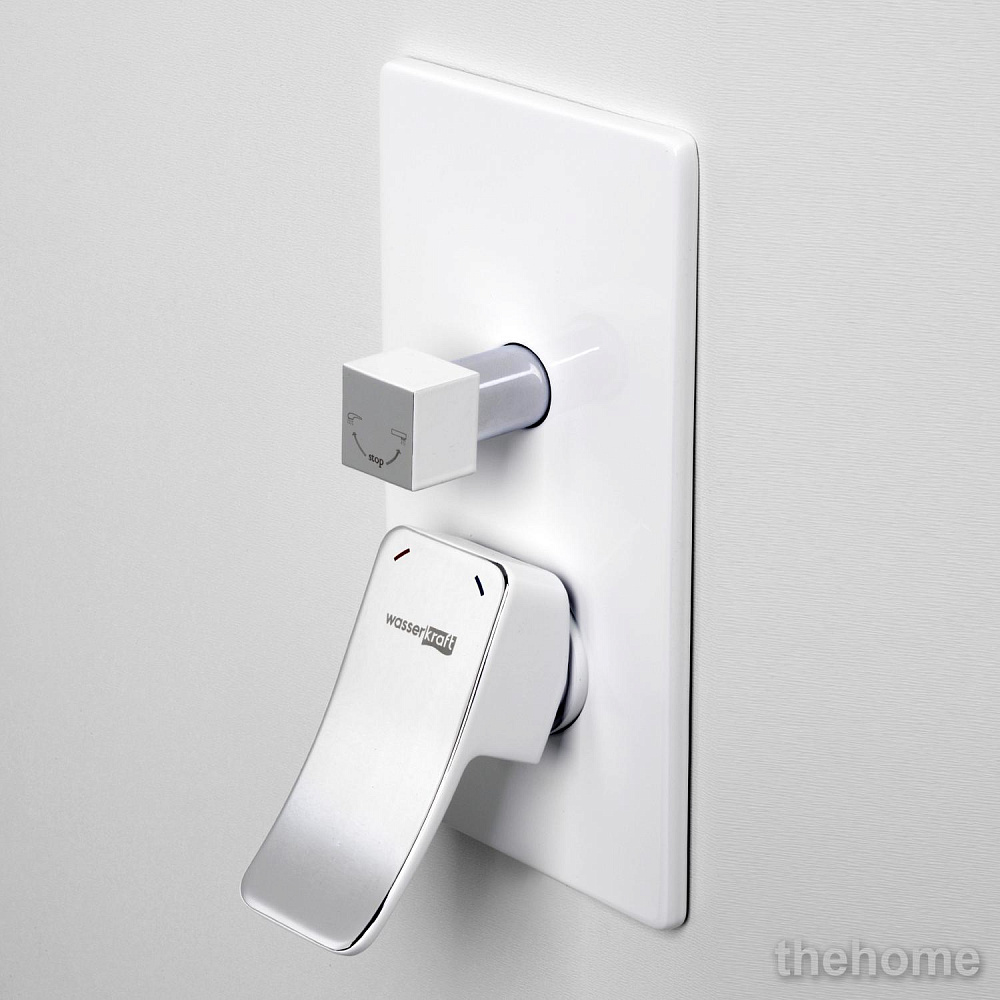 Смеситель Wasserkraft Aller 1060White для ванны и душа 10641WHITE - 2