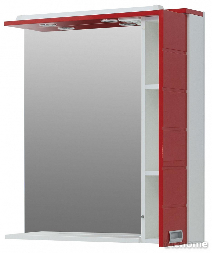 Зеркало-шкаф Aquanet Сити 85 00170561 белый / красный - 4
