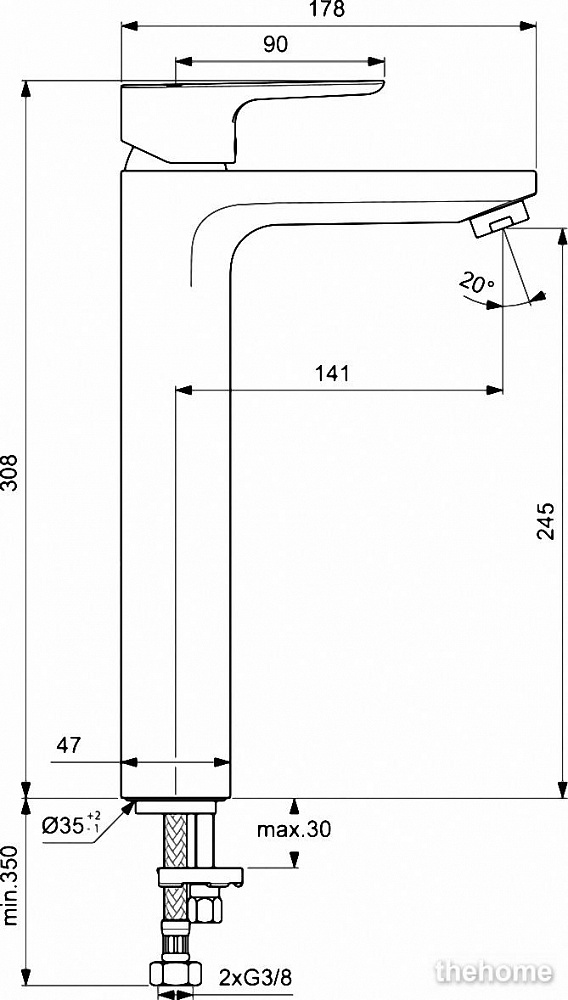 Смеситель для раковины Ideal Standard CERAPLAN III SLIM BC562AA - 2
