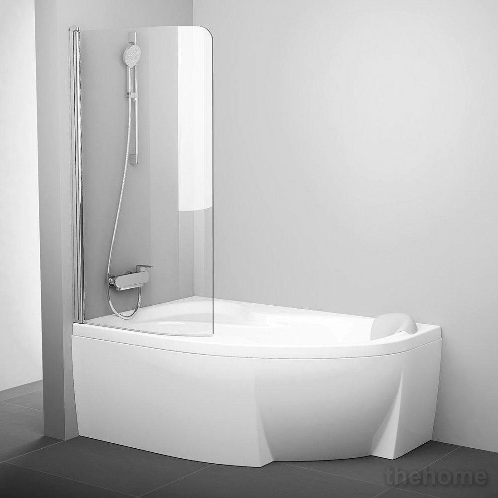 Шторка на ванну Ravak CVSK1 ROSA 140/150 L блестящая+ транспарент - 2