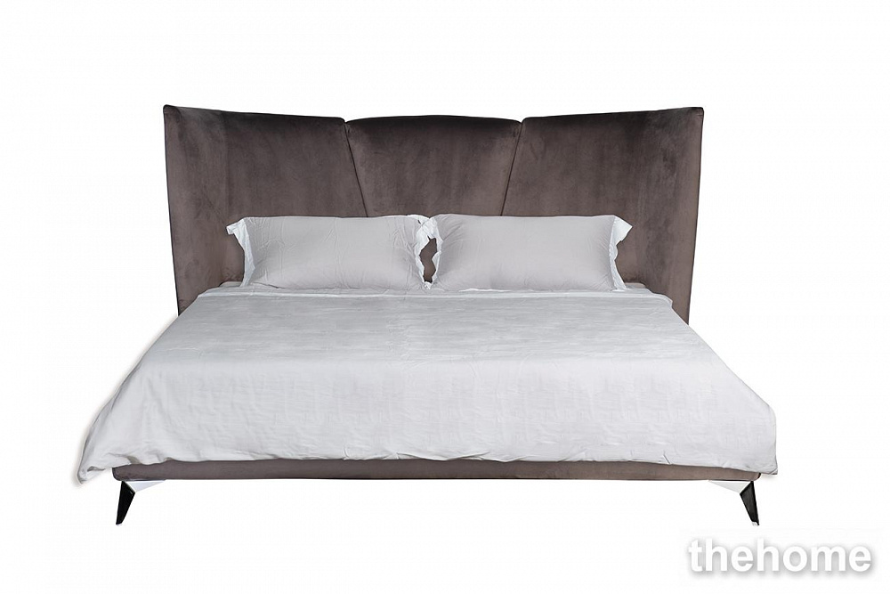 Кровать Siena без мех.велюр серый Триумф17 199*222*116см Garda Decor - TheHome