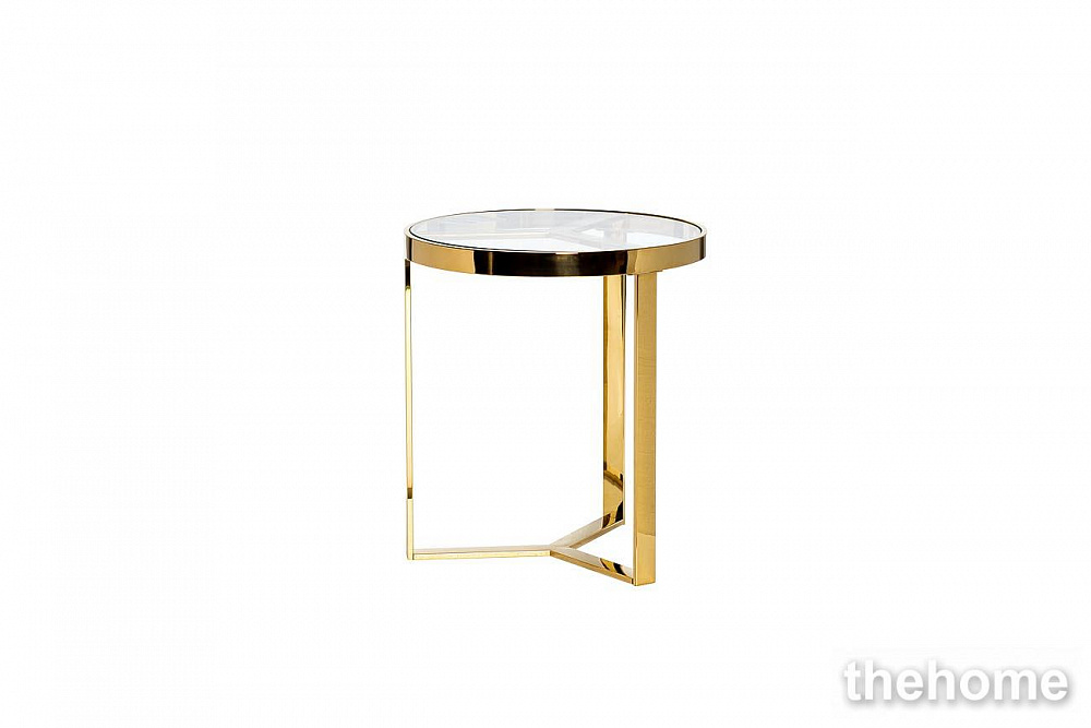 47ED-ET031GOLD	Стол журнальный прозр.стекло/золото d.50*55см Garda Decor - TheHome