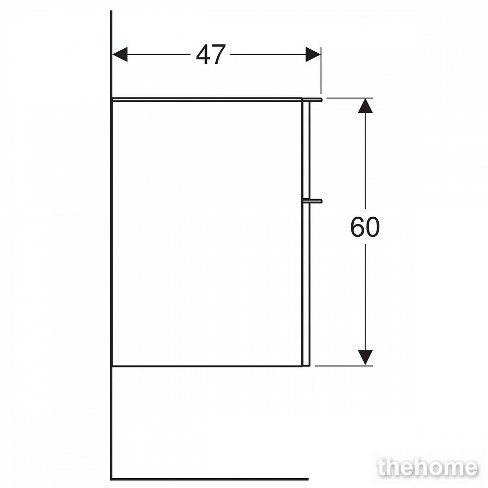 Подвесной шкаф Geberit Smyle Square 500.357.JR.1 коричневый - 4