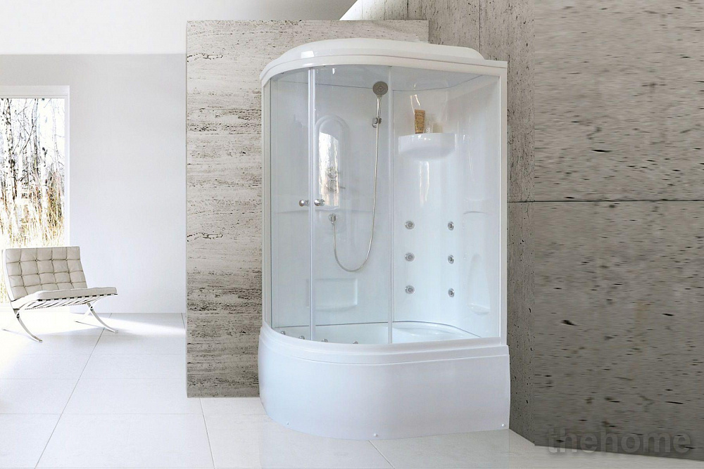 Душевая кабина Royal Bath 8120BK2-T прозрачное правая - 2