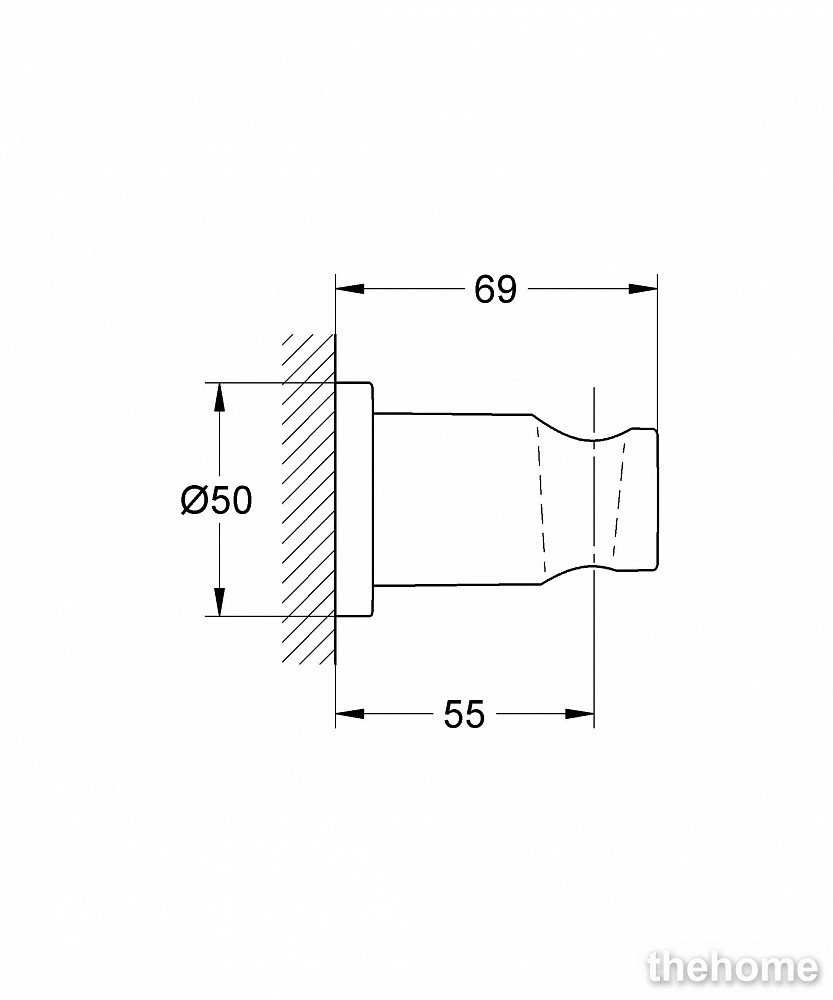 Держатель для лейки Grohe Rainshower Classic 27074BE0 никель, глянец - 2