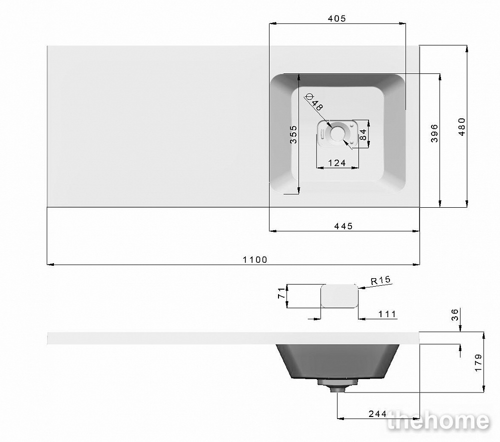 Раковина Madera Kamilla 110 правая 4627173210034 - 2