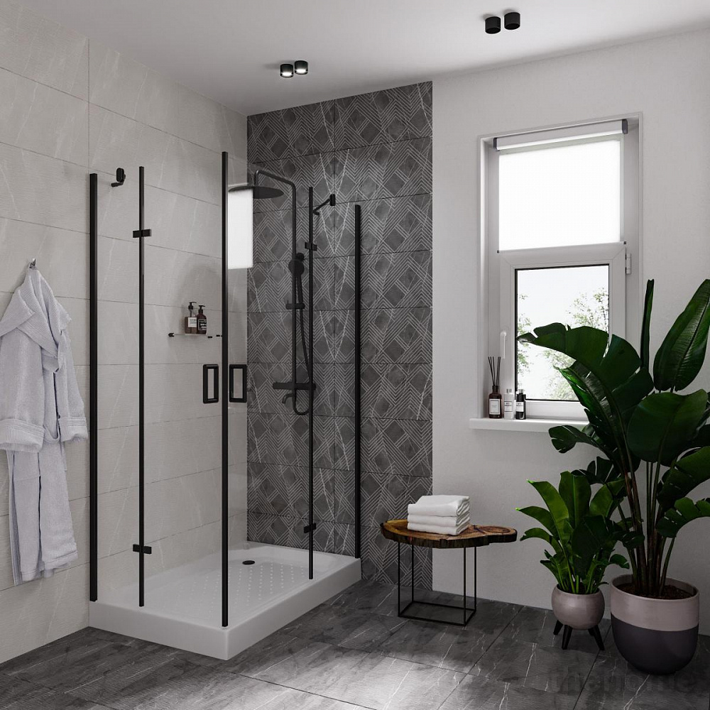 Душевой уголок Niagara Nova 68180811BLACK 120x90 см - 2