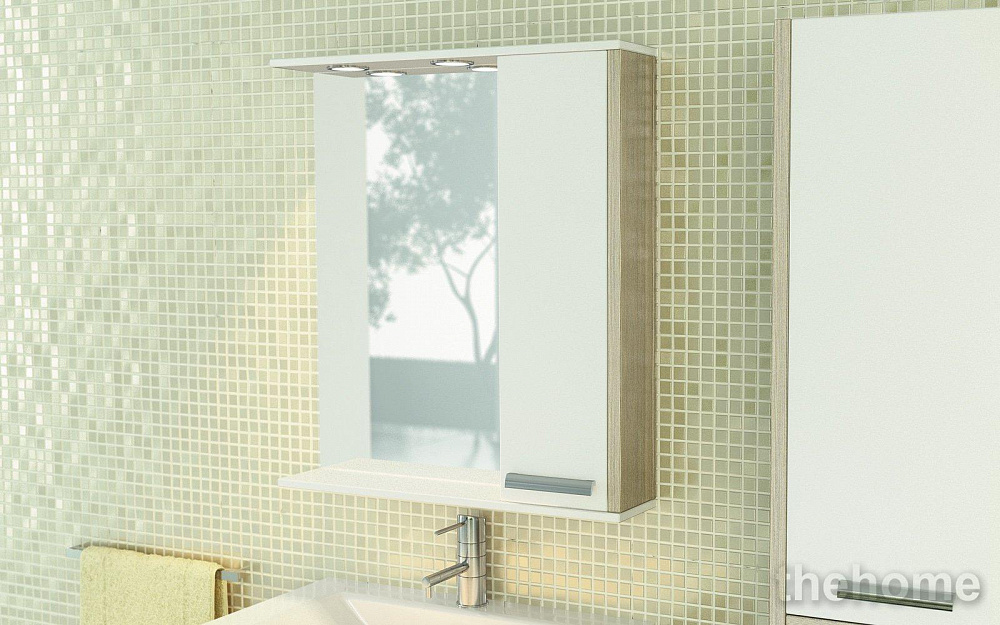 Зеркальный шкаф Comforty Тулуза 75 R сосна лоредо - 4