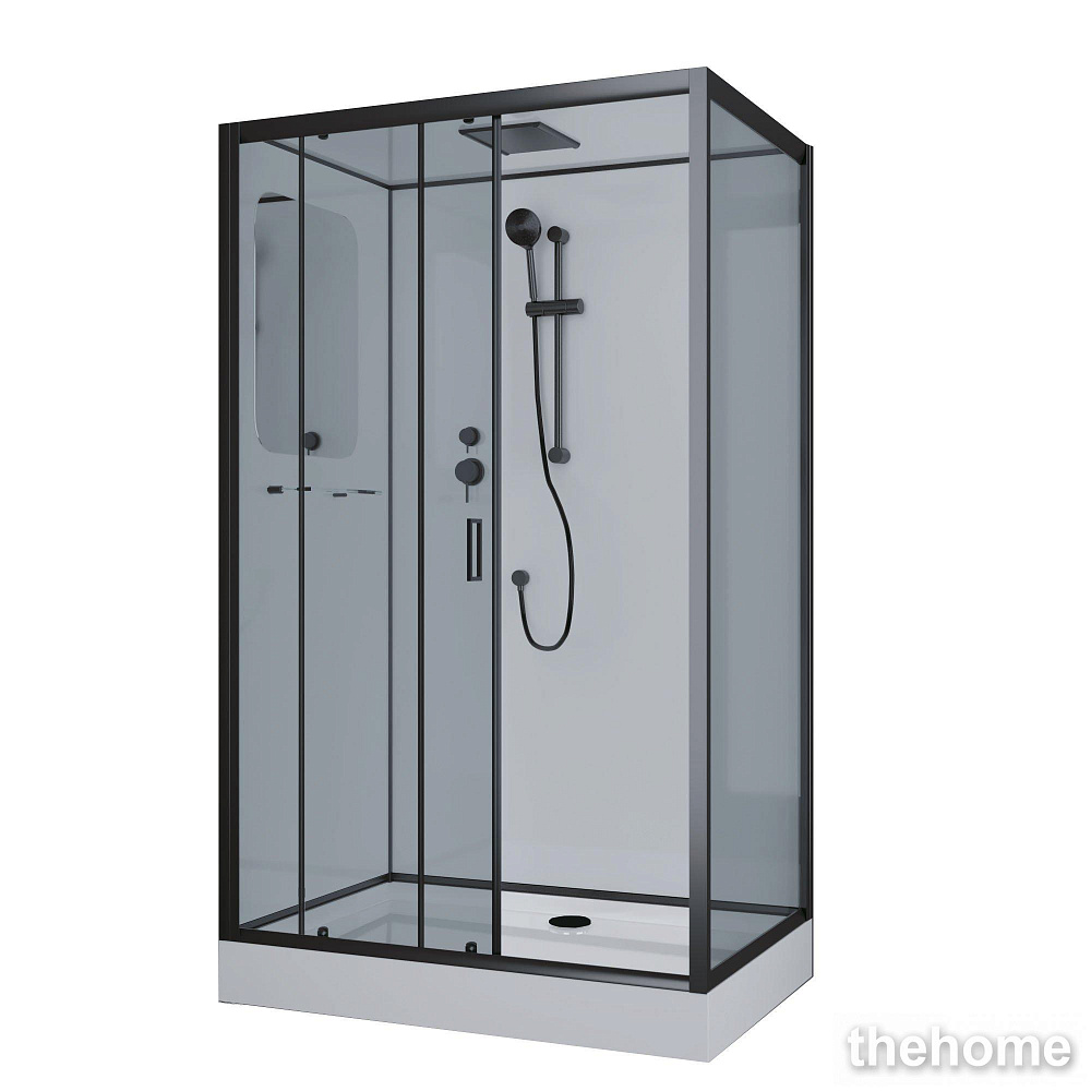 Душевая кабина Niagara Premium NG-6912-01QL BLACK 120х80х210 левая стекло тонированное - TheHome
