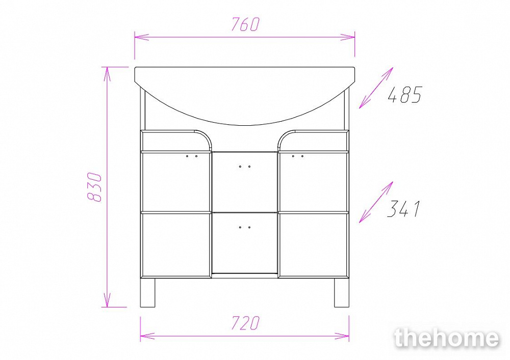 Тумба Onika Стиль 75.13, 107512 - 3