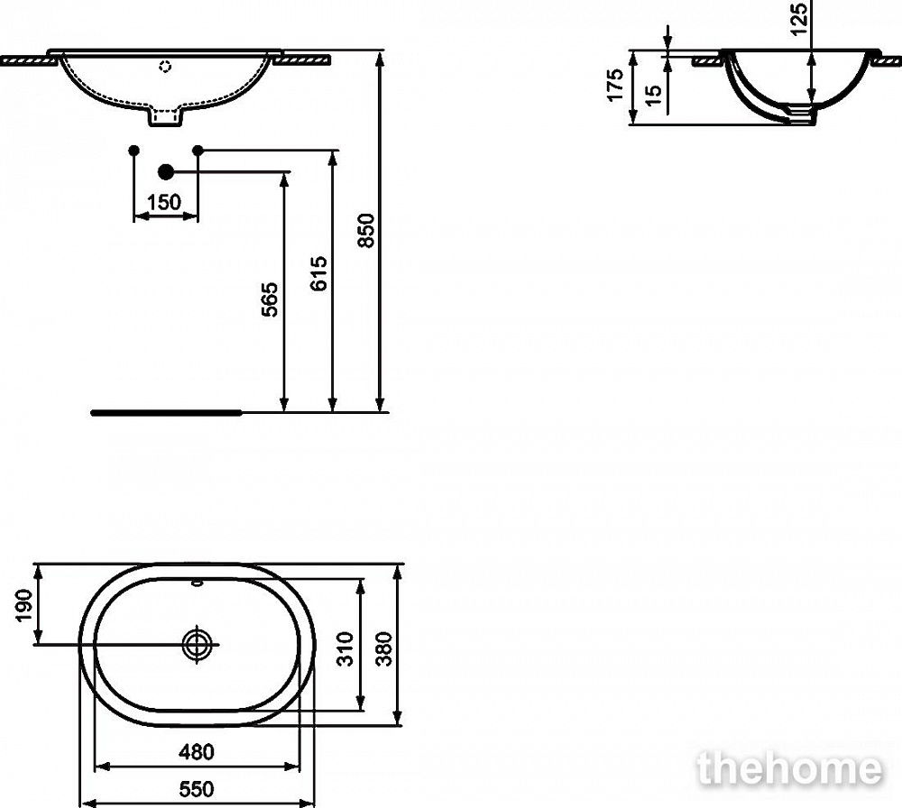 Раковина Ideal Standard Connect E504701 55 см - 3