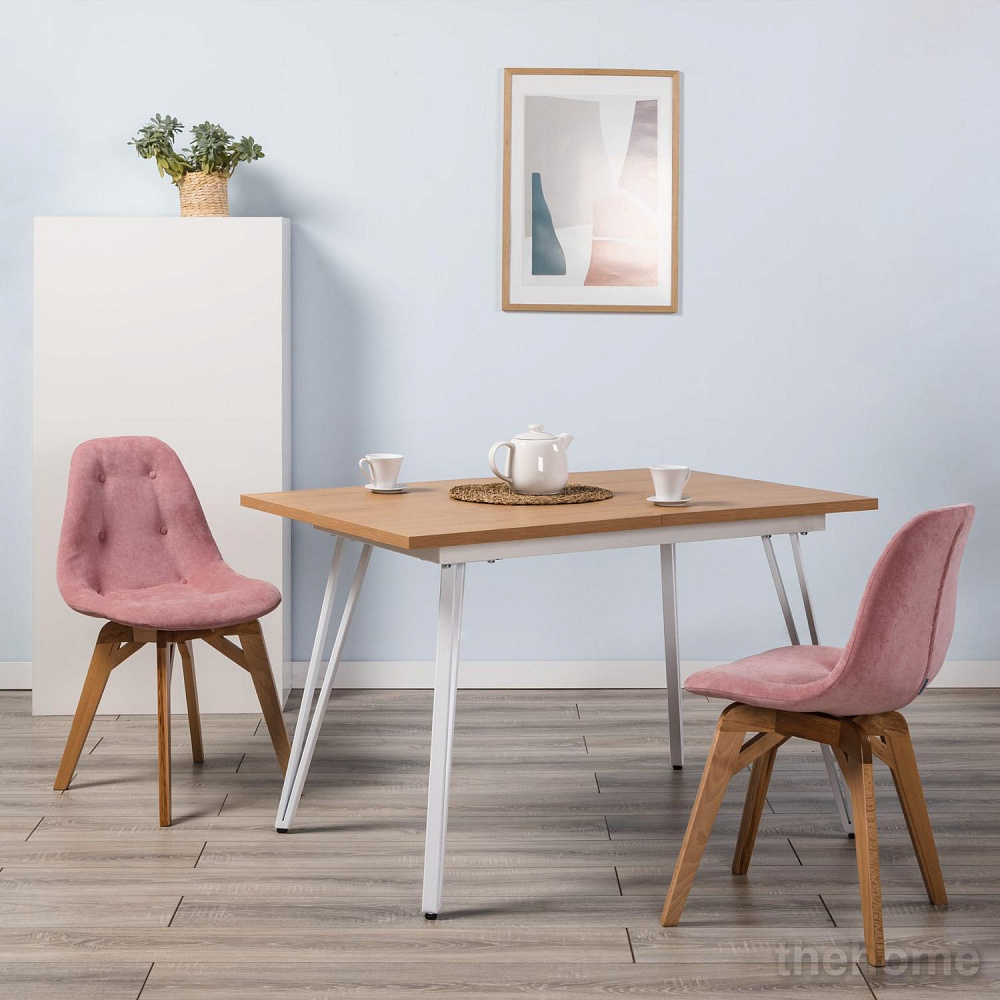 Стол обеденный R-Home Диего раздвиж. 120-160*80 Дуб Корбридж БЕЛЫЙ - 5