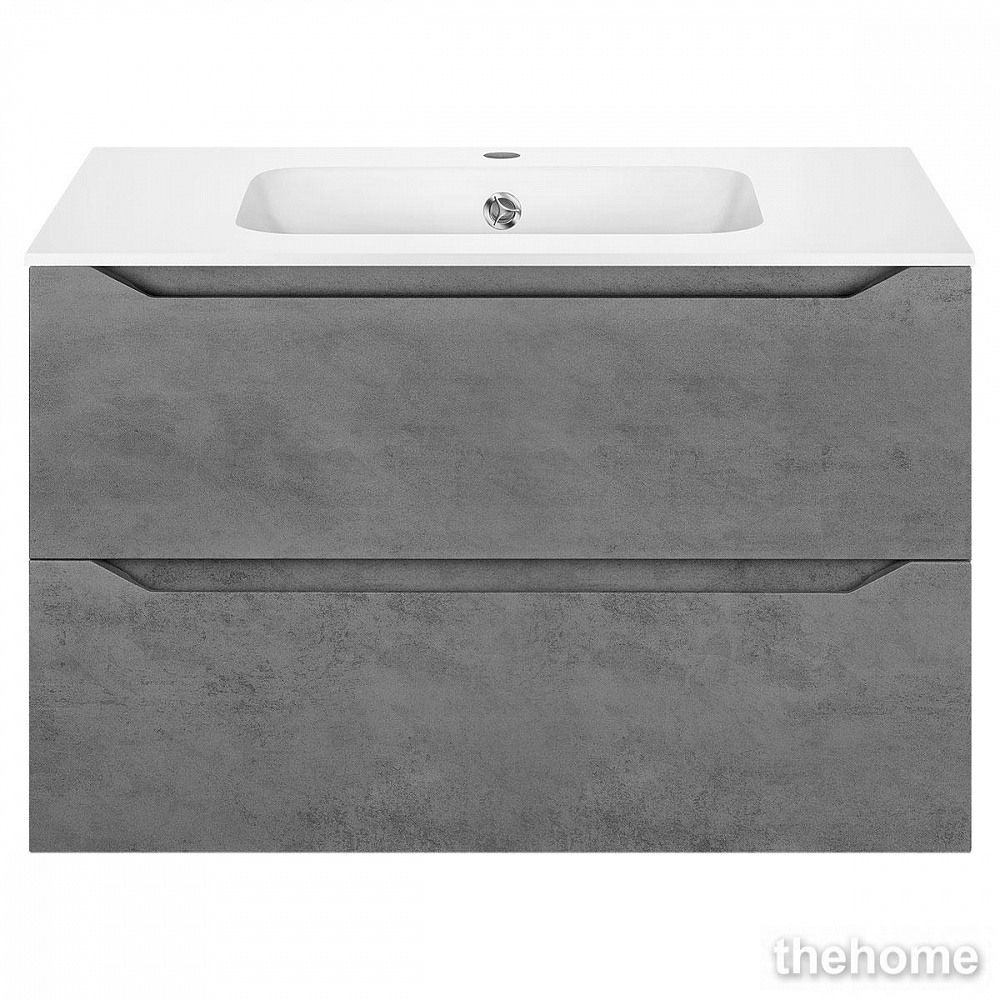 Тумба под раковину Vincea Norma 80 см подвесная, ящики soft close, Beton - 2