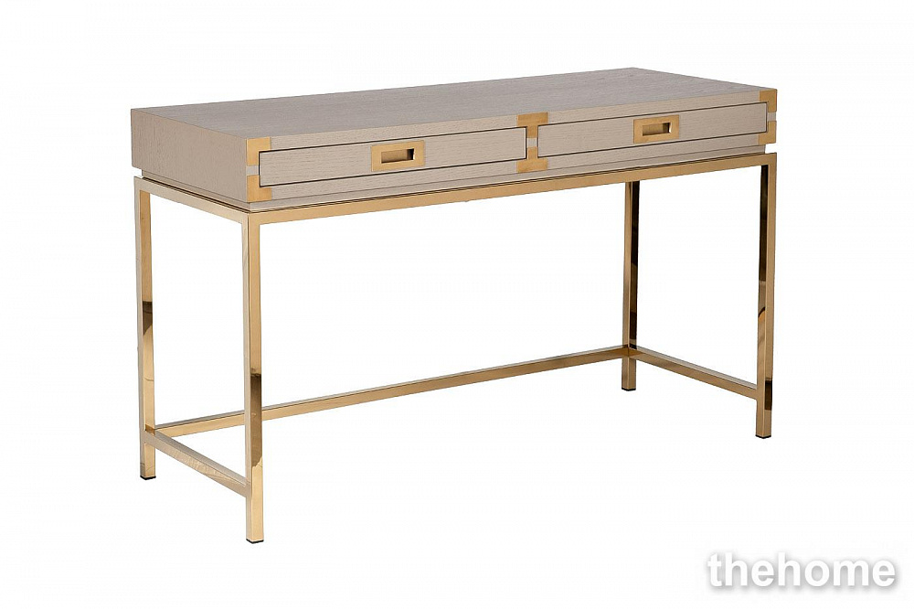 46AS-D4084-TP Стол письменный светлый шпон/золото 130*50*78см Garda Decor - 2