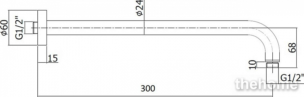 Держатель для верхнего душа Paffoni Lusso ZSOF035NO - 2