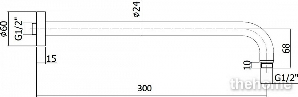 Держатель для верхнего душа Paffoni Lusso ZSOF035CR - 2
