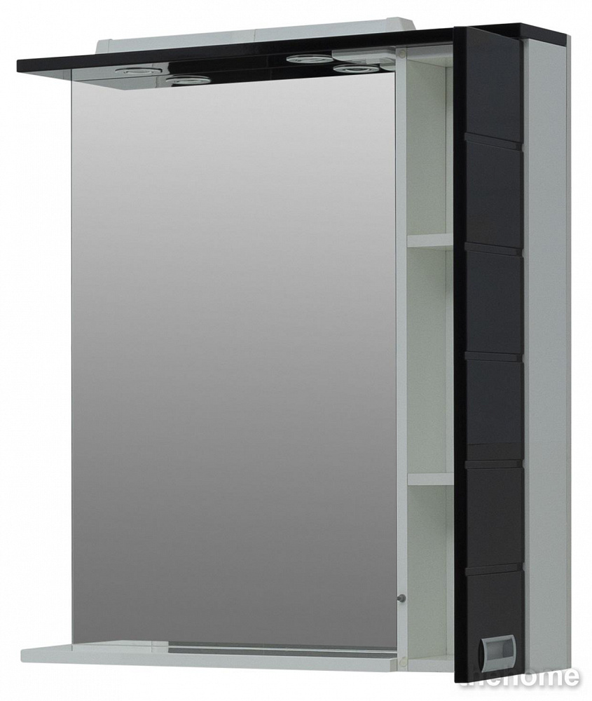 Зеркало-шкаф Aquanet Сити 85 00170560 белый / черный - 4