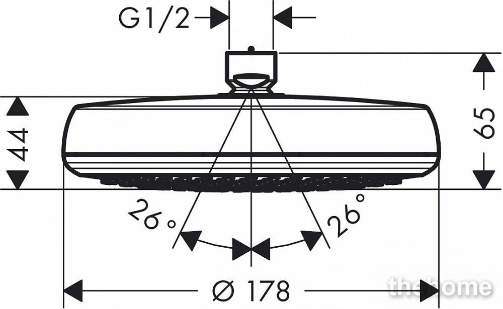 Верхний душ Hansgrohe Crometta 160 1jet 26577400 - 4