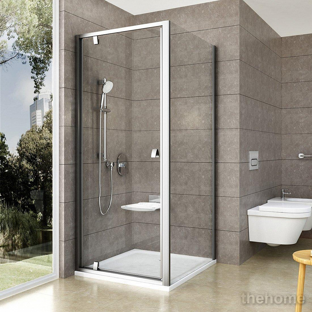 Душевая дверь Ravak PIVOT PDOP1-90 сатин+ прозрачное стекло - TheHome