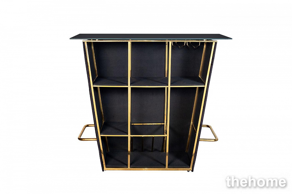 GY-8597TUMB Тумба барная черный велюр/золото 120*59*106.5см Garda Decor - 3