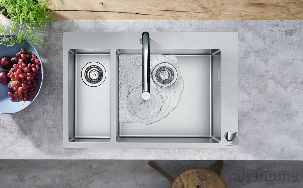 Смеситель Hansgrohe Metris для кухонной мойки 73804800 сталь - 3