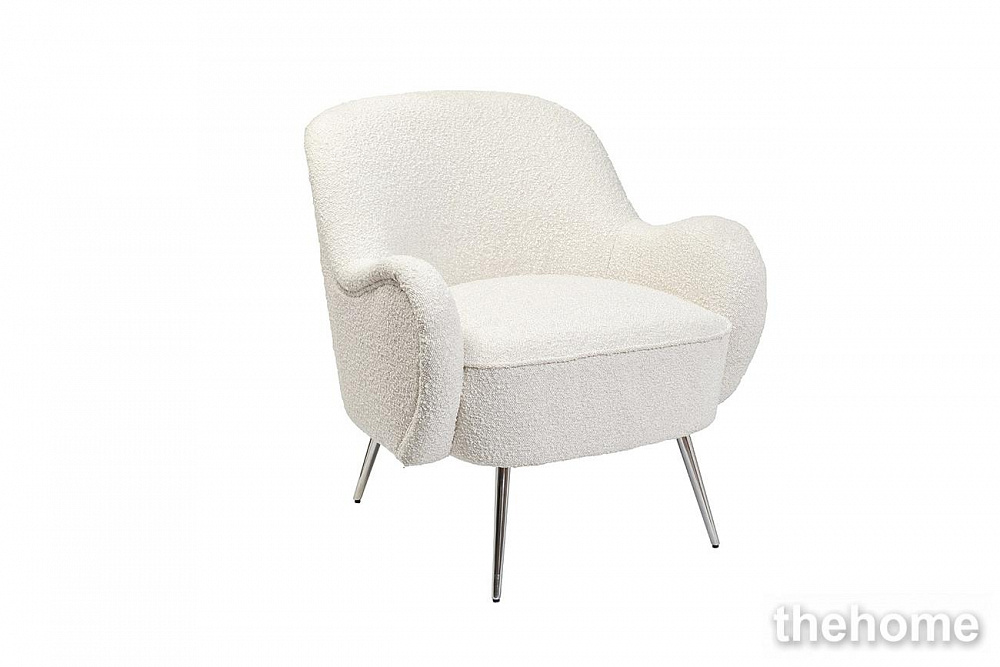 48MY-2688 CRE SL Кресло букле кремовое 72*75*76см мет.ножки Garda Decor - 2