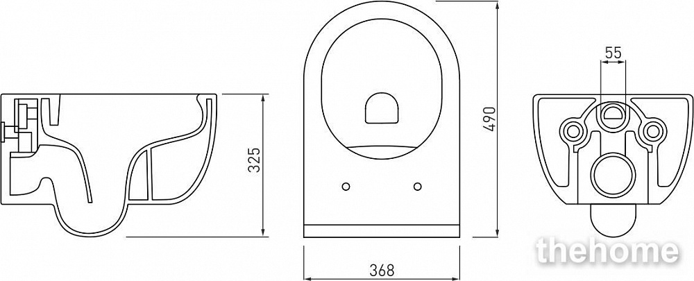 Унитаз подвесной Berges Ego 082122, безободковый с сиденьем микролифт - 3