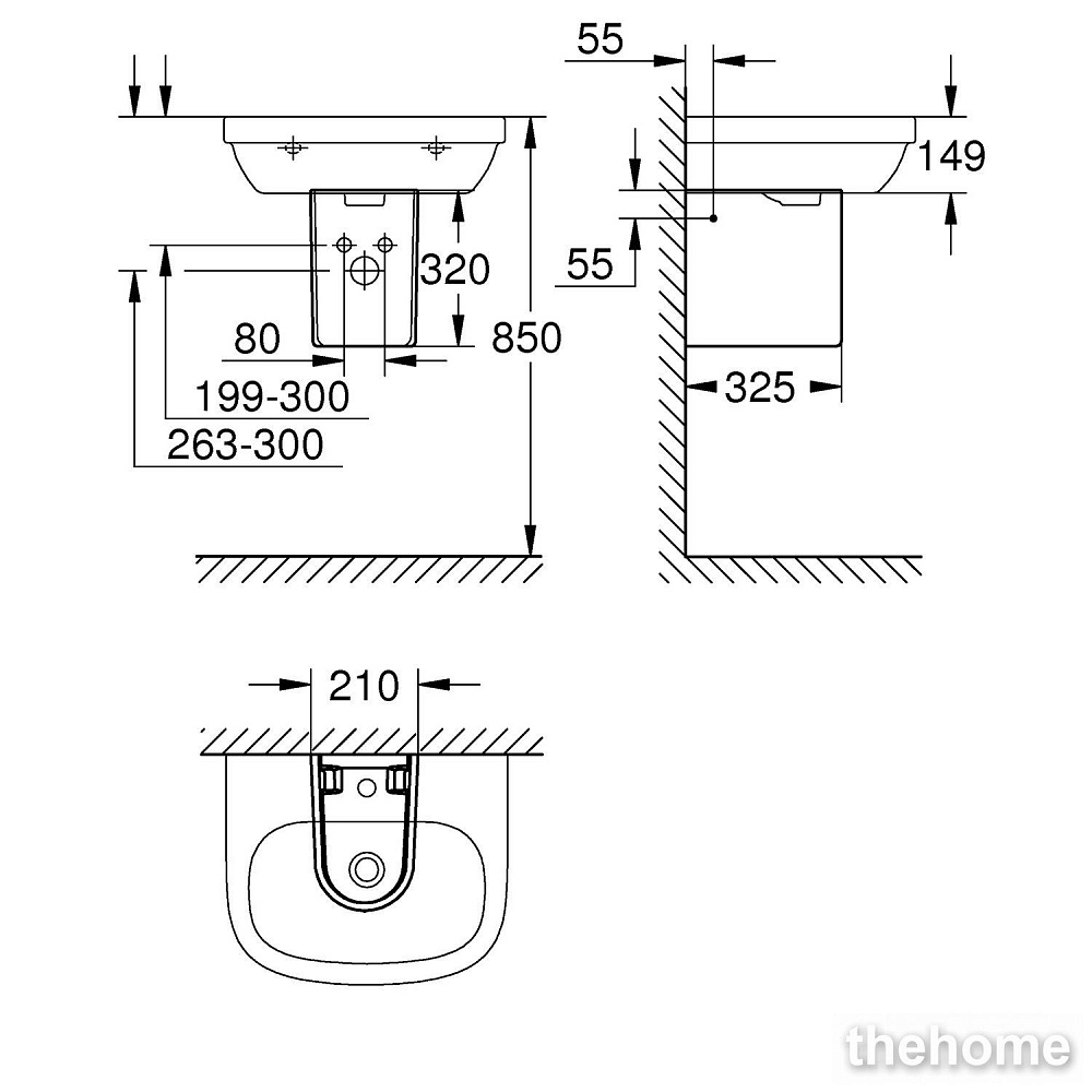 Раковина Grohe Euro Ceramic 3932400H 45 см - 3