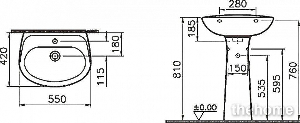 Раковина VitrA Normus 9600B003 - 5