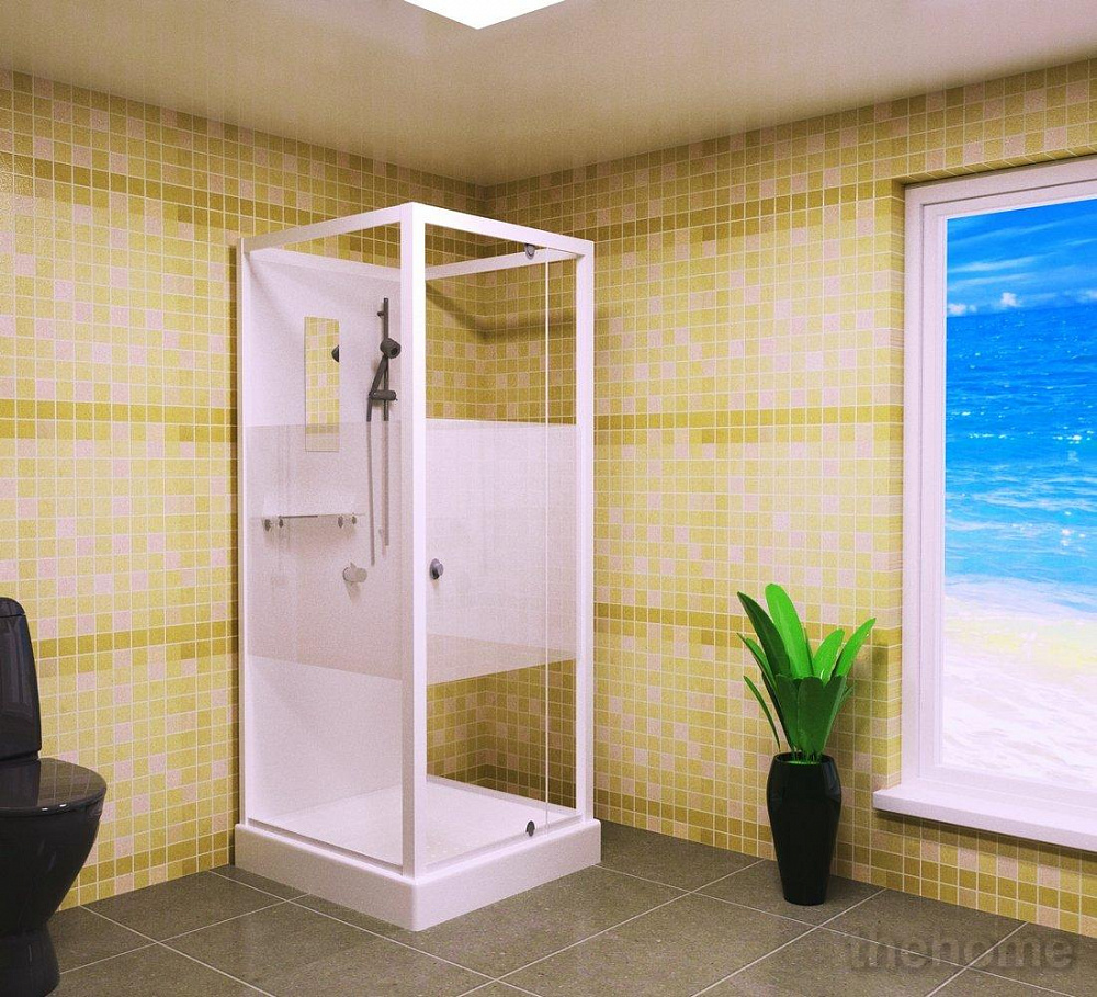 Душевая кабина RGW OLB-207 100x90 см профиль белый - TheHome