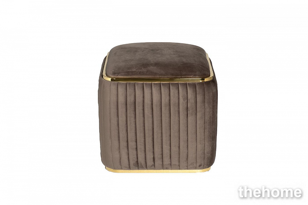 102AN-PUF-1300-KOR Пуф Glarus, велюр коричневый 45*45*45 см Garda Decor - TheHome